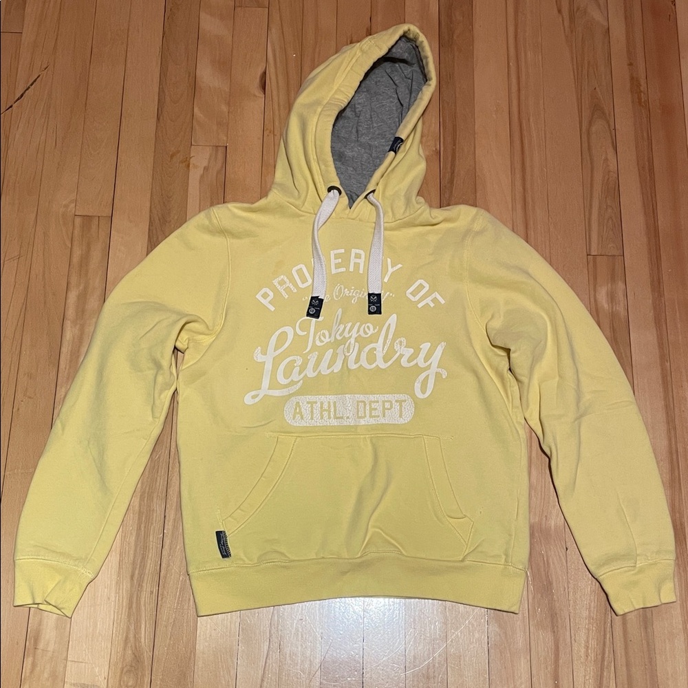 Tokyo Laundry Cozy Pastel Yellow Hoodie